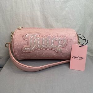 NEW JUICY COUTURE Bag String of Pearls Roll Bag - Pink Diamond